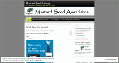 Desktop Screenshot of mustardseedjourney.wordpress.com