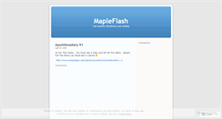 Desktop Screenshot of mapleflashlist.wordpress.com