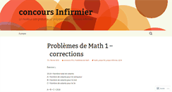 Desktop Screenshot of concoursinfirmier.wordpress.com