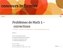 Tablet Screenshot of concoursinfirmier.wordpress.com