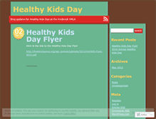 Tablet Screenshot of healthykidsday.wordpress.com