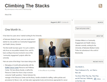 Tablet Screenshot of climbingthestacks.wordpress.com