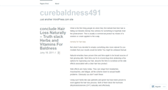 Desktop Screenshot of curebaldness491.wordpress.com