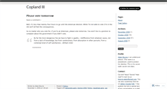 Desktop Screenshot of copland3.wordpress.com