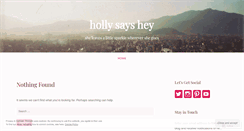 Desktop Screenshot of hollysayshey.wordpress.com