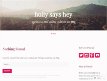 Tablet Screenshot of hollysayshey.wordpress.com