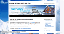 Desktop Screenshot of powderwhiteskichalets.wordpress.com