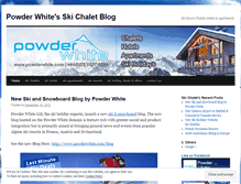 Tablet Screenshot of powderwhiteskichalets.wordpress.com