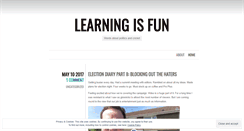 Desktop Screenshot of learningisfunblog.wordpress.com