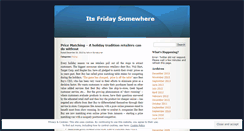 Desktop Screenshot of itsfridaysomewhere.wordpress.com