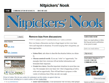 Tablet Screenshot of nitpickersnook.wordpress.com