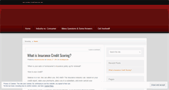 Desktop Screenshot of insurancescored.wordpress.com