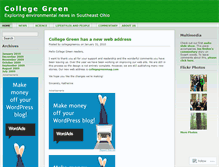 Tablet Screenshot of collegegreenmag.wordpress.com