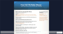 Desktop Screenshot of freefulltiltpokermoney.wordpress.com