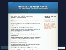 Tablet Screenshot of freefulltiltpokermoney.wordpress.com