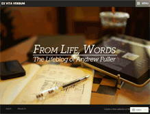 Tablet Screenshot of andrewfullerblog.wordpress.com