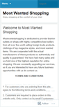 Mobile Screenshot of mostwantedshopping.wordpress.com