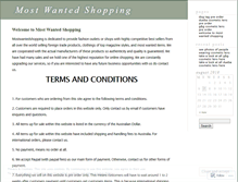 Tablet Screenshot of mostwantedshopping.wordpress.com
