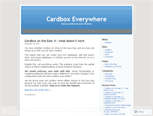 Tablet Screenshot of cardboxeverywhere.wordpress.com