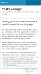 Mobile Screenshot of enuff.wordpress.com