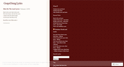 Desktop Screenshot of gospelsonglyrics.wordpress.com