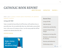 Tablet Screenshot of catholicbookreport.wordpress.com