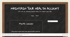 Desktop Screenshot of myhealthaccount.wordpress.com