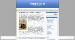 Desktop Screenshot of interpolations.wordpress.com
