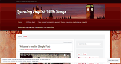 Desktop Screenshot of learningenglishwithsongs.wordpress.com