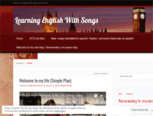 Tablet Screenshot of learningenglishwithsongs.wordpress.com