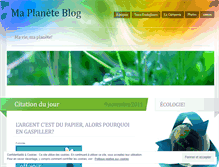 Tablet Screenshot of maplanetebleue.wordpress.com