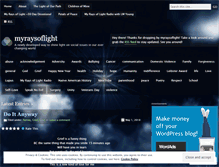 Tablet Screenshot of myraysoflight.wordpress.com