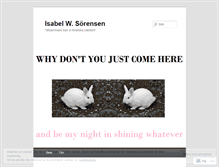 Tablet Screenshot of isabelsorensen.wordpress.com