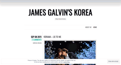 Desktop Screenshot of jamesgalvininkorea.wordpress.com
