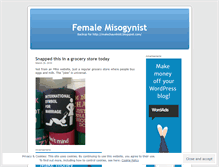 Tablet Screenshot of femalemisogynist.wordpress.com