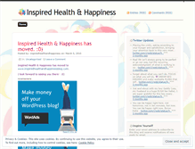 Tablet Screenshot of inspiredhealthandhappiness.wordpress.com