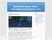 Tablet Screenshot of hacksforbattlefieldheroes.wordpress.com