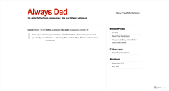 Desktop Screenshot of alwaysdad.wordpress.com