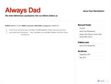 Tablet Screenshot of alwaysdad.wordpress.com