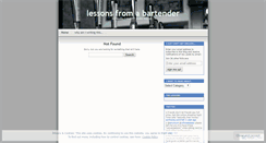 Desktop Screenshot of lessonsfromabartender.wordpress.com