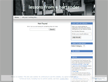 Tablet Screenshot of lessonsfromabartender.wordpress.com