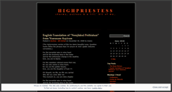 Desktop Screenshot of highpriestess.wordpress.com