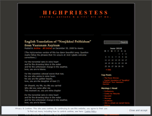 Tablet Screenshot of highpriestess.wordpress.com