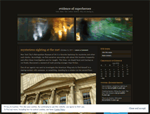 Tablet Screenshot of evidenceofsuperheroes.wordpress.com