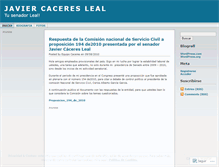 Tablet Screenshot of javiercaceres.wordpress.com