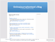 Tablet Screenshot of onlinejournalismtest.wordpress.com