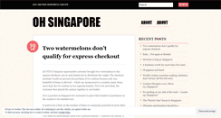 Desktop Screenshot of ohsingapore.wordpress.com