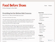 Tablet Screenshot of foodbeforeshoes.wordpress.com