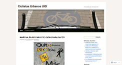 Desktop Screenshot of ciclistasurbanosuio.wordpress.com