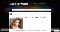 Desktop Screenshot of makingtopmodels.wordpress.com